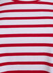 T-shirt rayé en coton biologique, Rouge, Packshot image number 2