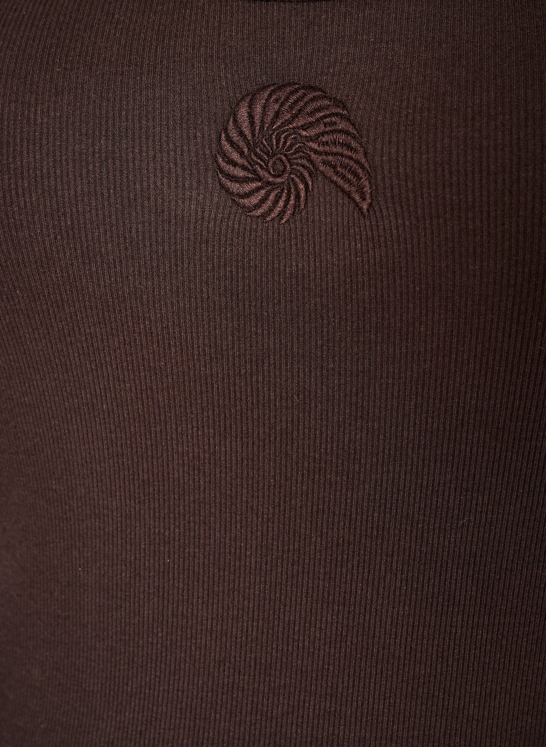 ZizziHaut ajust&eacute; avec motif, Marron, Packshot image number 2