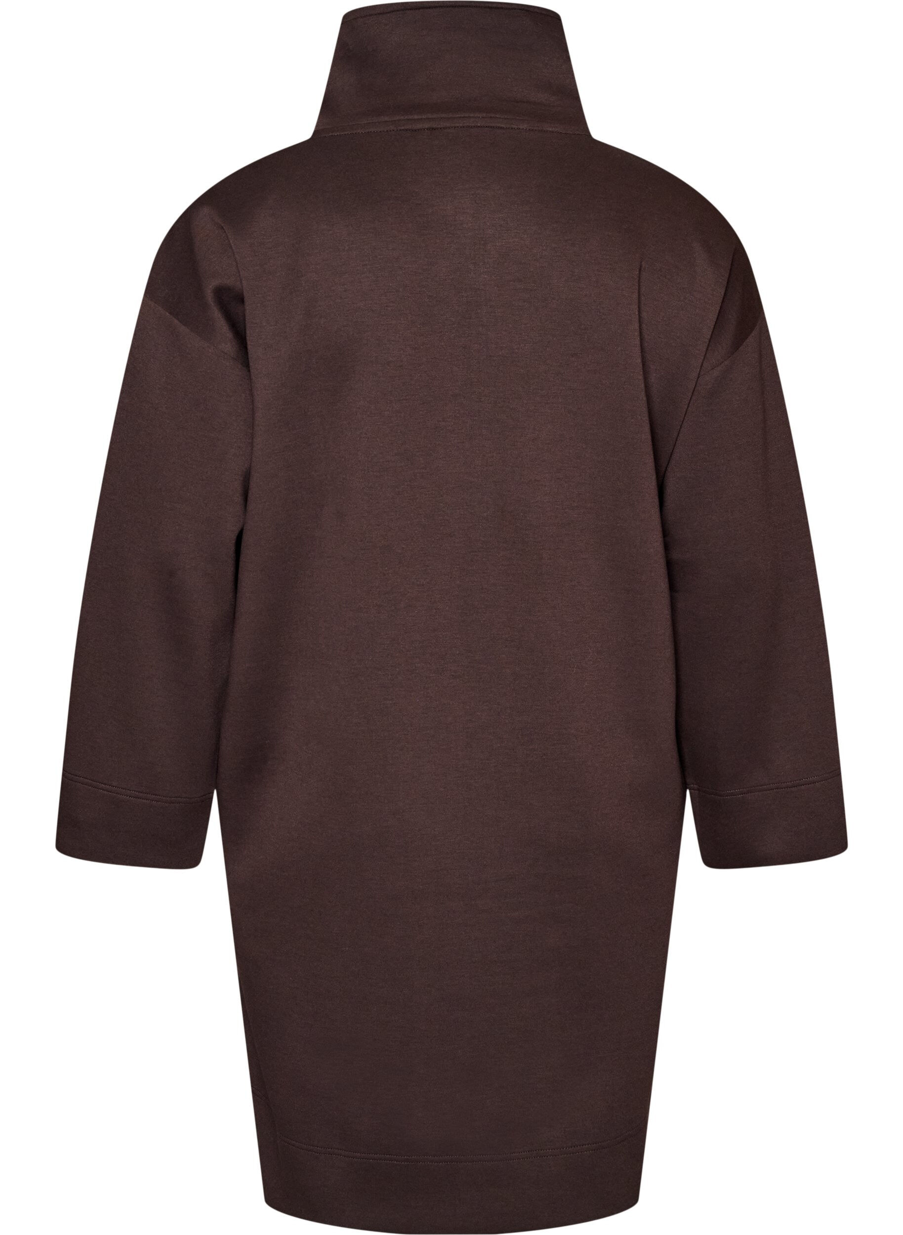 ZizziRobe-sweat sportive avec col montant et fermeture zipp&eacute;e, Marron, Packshot image number 1