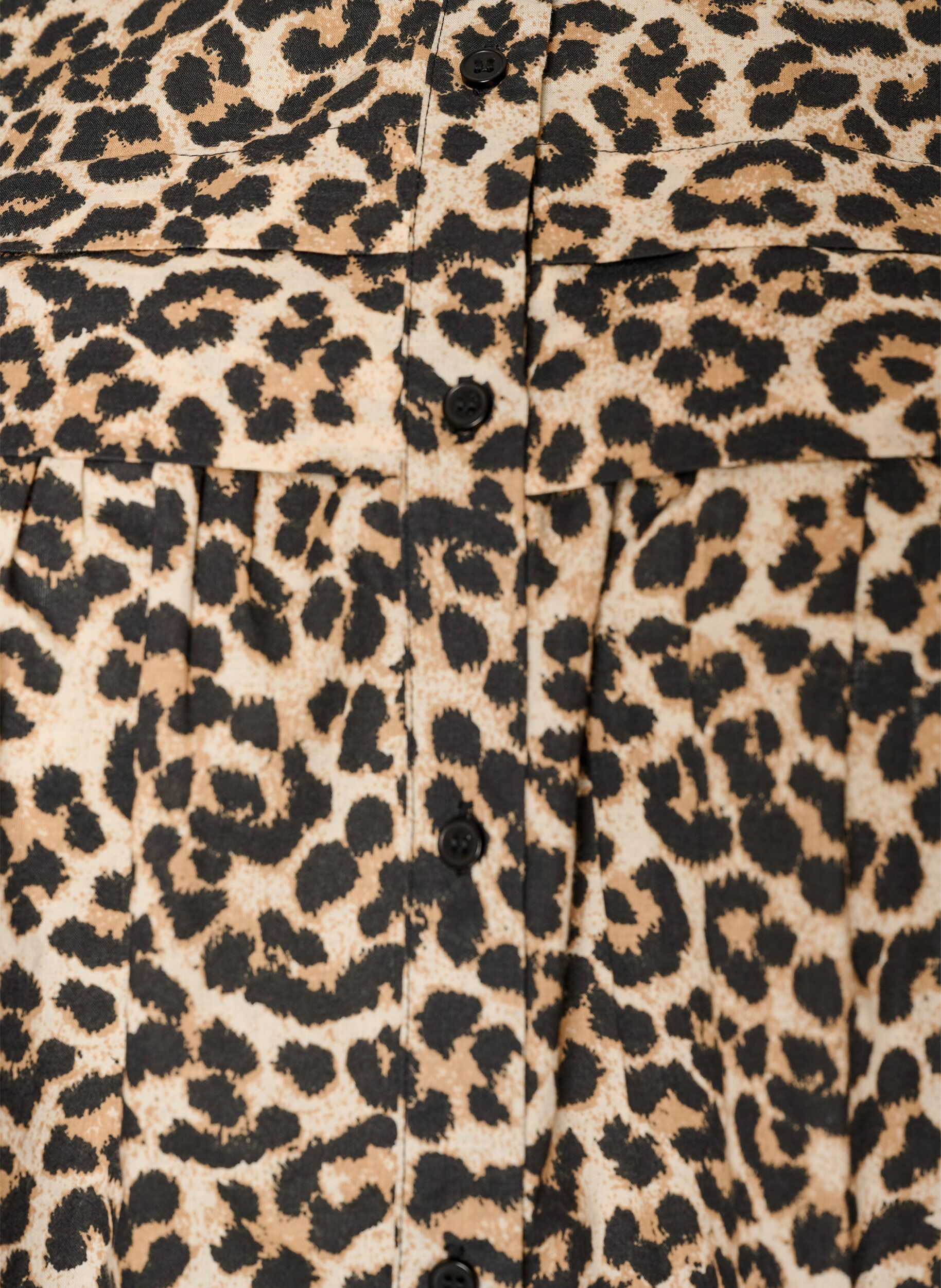 ZizziMouwloze A-lijn katoenen blouseshirt, Bruin, Packshot image number 2