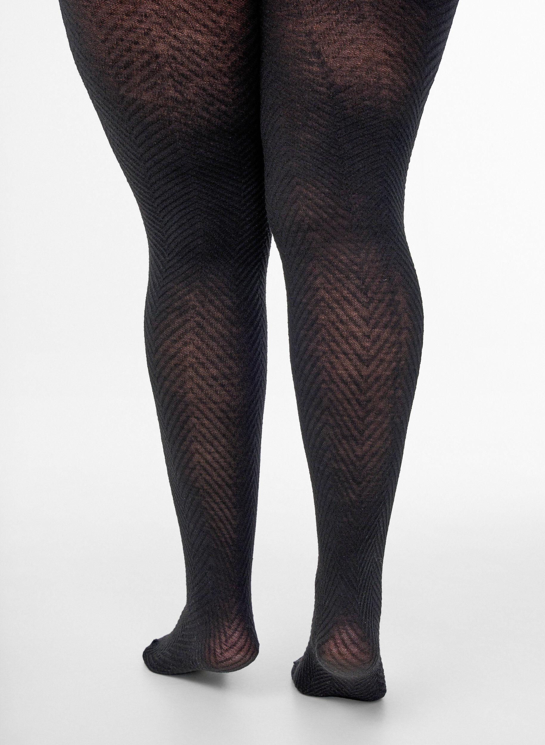 Zizzi Collants textur&eacute;s, Noir, Packshot image number 1