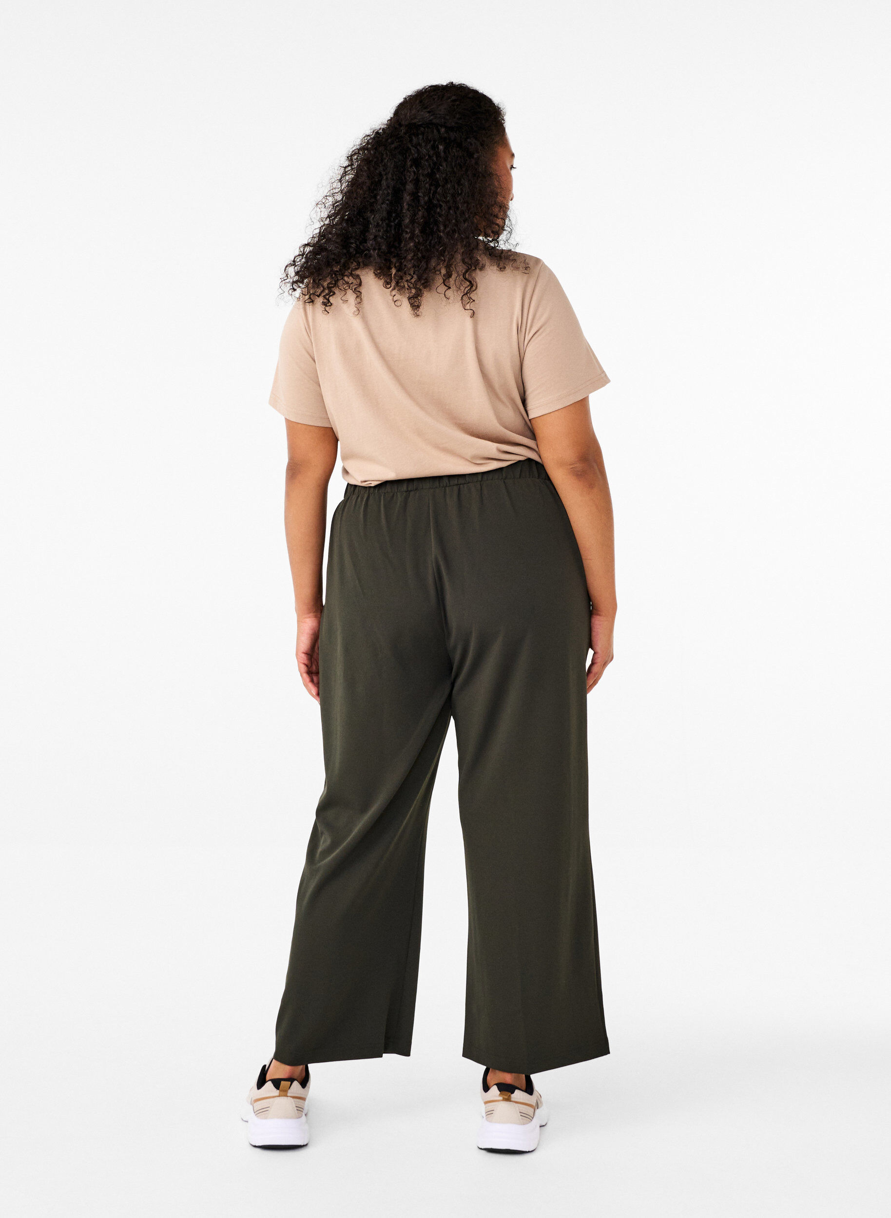 ZizziLosse broek met zakken, Groen, Model image number 1