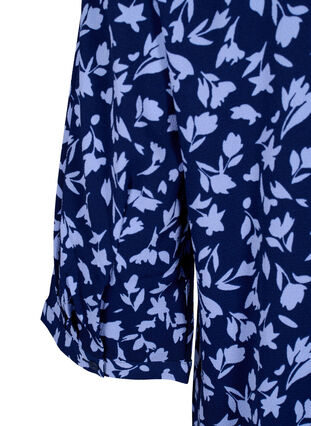 Tunique à motif floral et à manches 3/4, M. Blue Flower AOP, Packshot image number 3