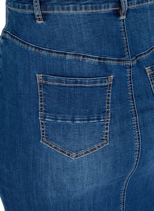 Jupe midi en jean avec fente, Dark blue denim, Packshot image number 3