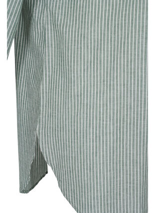 Gestreepte blouse in 100% katoen, Cilantro Stripe , Packshot image number 3