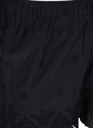 Katoenen short met zakken en borduursel anglaise , Black, Packshot image number 2