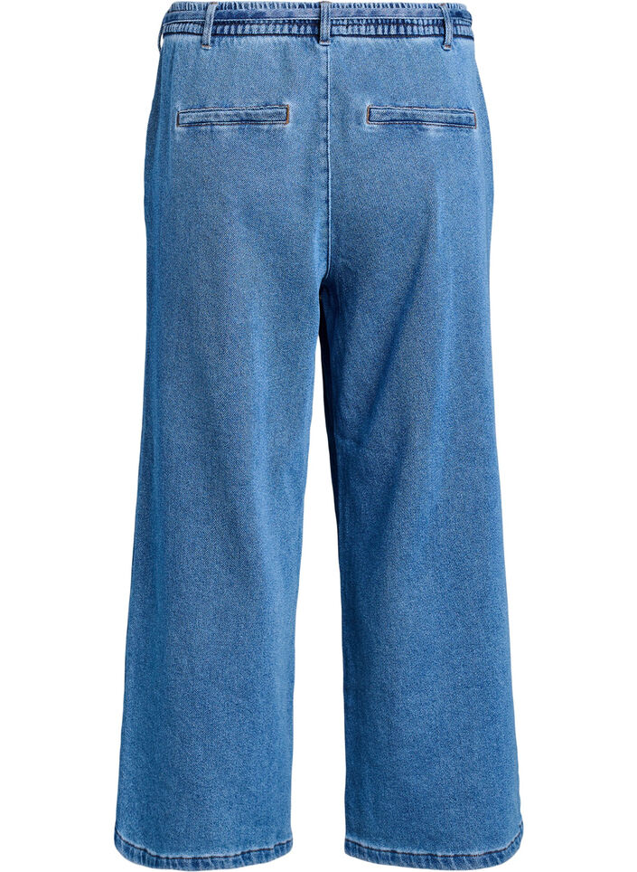 Jean ample &agrave; ceinture &eacute;lastique et cordon de serrage, Bleu, Packshot image number 1