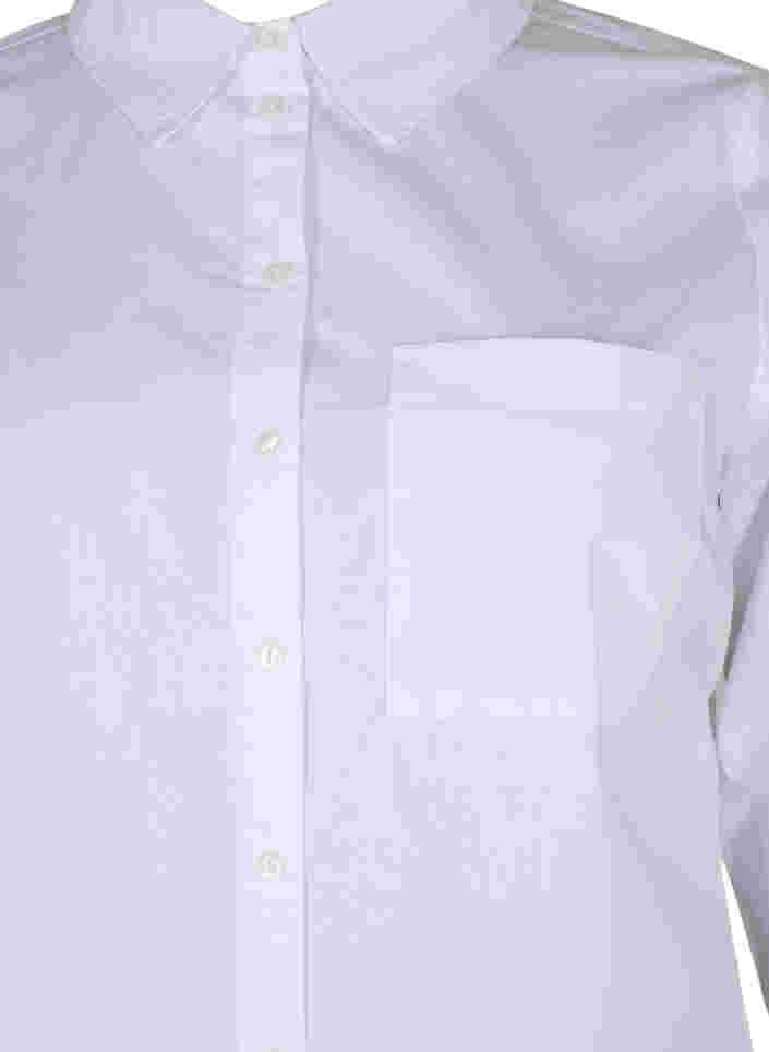 Chemise en coton mélangé, Bright White, Packshot image number 2