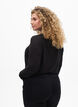 Blouse met lange mouwen, Zwart, Model image number 2