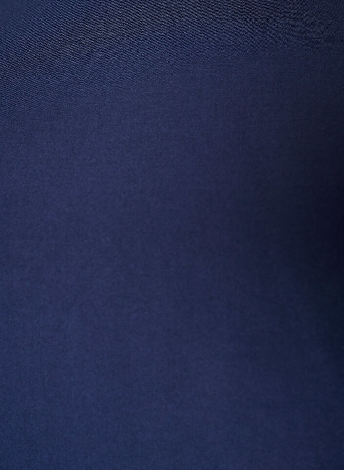 Geweven blouse met korte mouwen en ronde hals, Blauw, Packshot image number 2