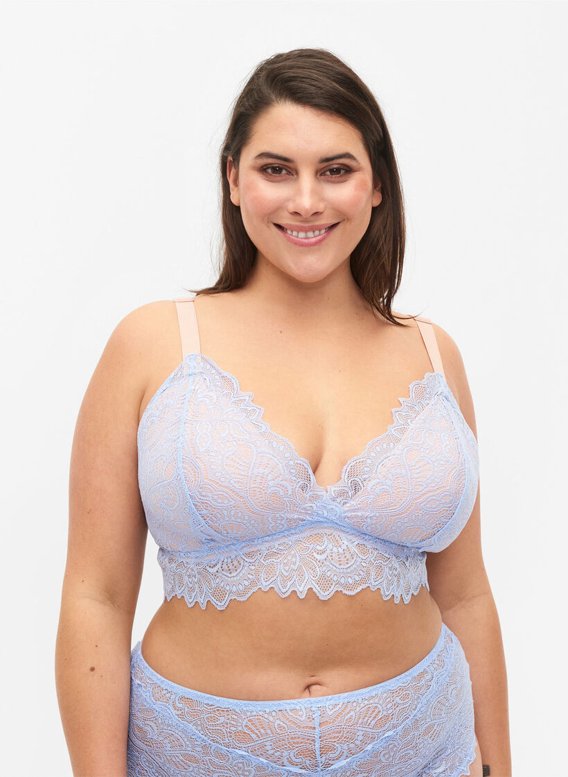 Bralette avec dentelle et rembourrage doux, Serenity, Model image number 0