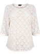 Crochet Blouse met 3/4 mouw, Sandshell, Packshot image number 0