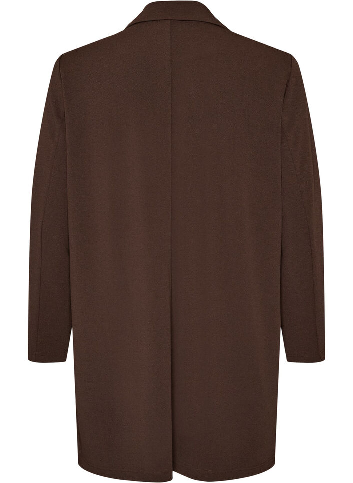 Blazer long avec des poches, Marron, Packshot image number 1