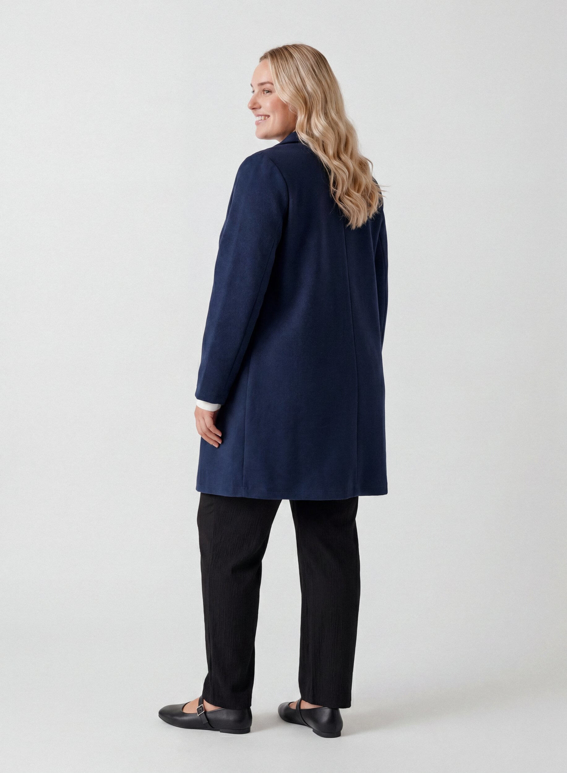 ZizziBlazer long avec des poches, Bleu, Model image number 2