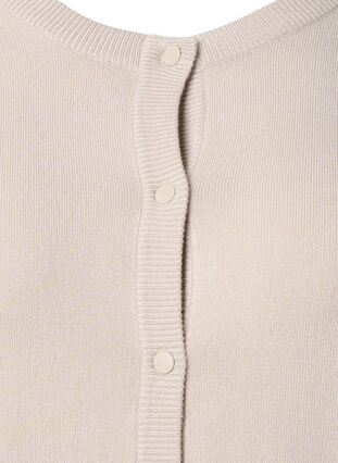 Geribd vest met knoopsluiting, Pumice Stone, Packshot image number 2