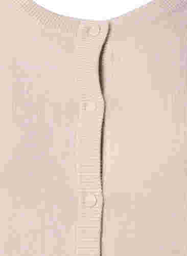 Geribd vest met knoopsluiting, Pumice Stone, Packshot image number 2