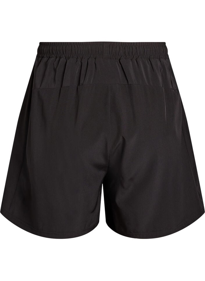 Trainingshort met binnenbroek en telefoonzakje, Zwart, Packshot