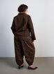 Balloonbroek met hoge taille en all-over patroon, Bruin, Model image number 1