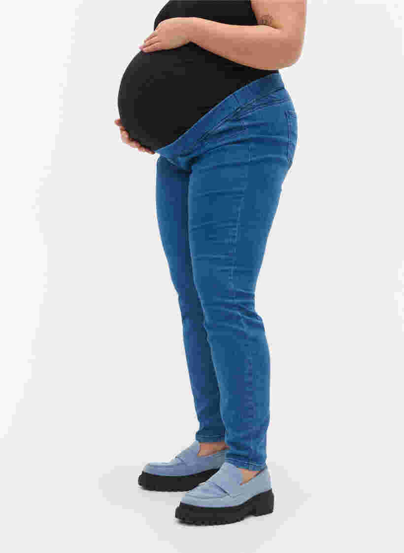 Jegging de grossesse avec poches arrière, Blue denim, Model image number 1