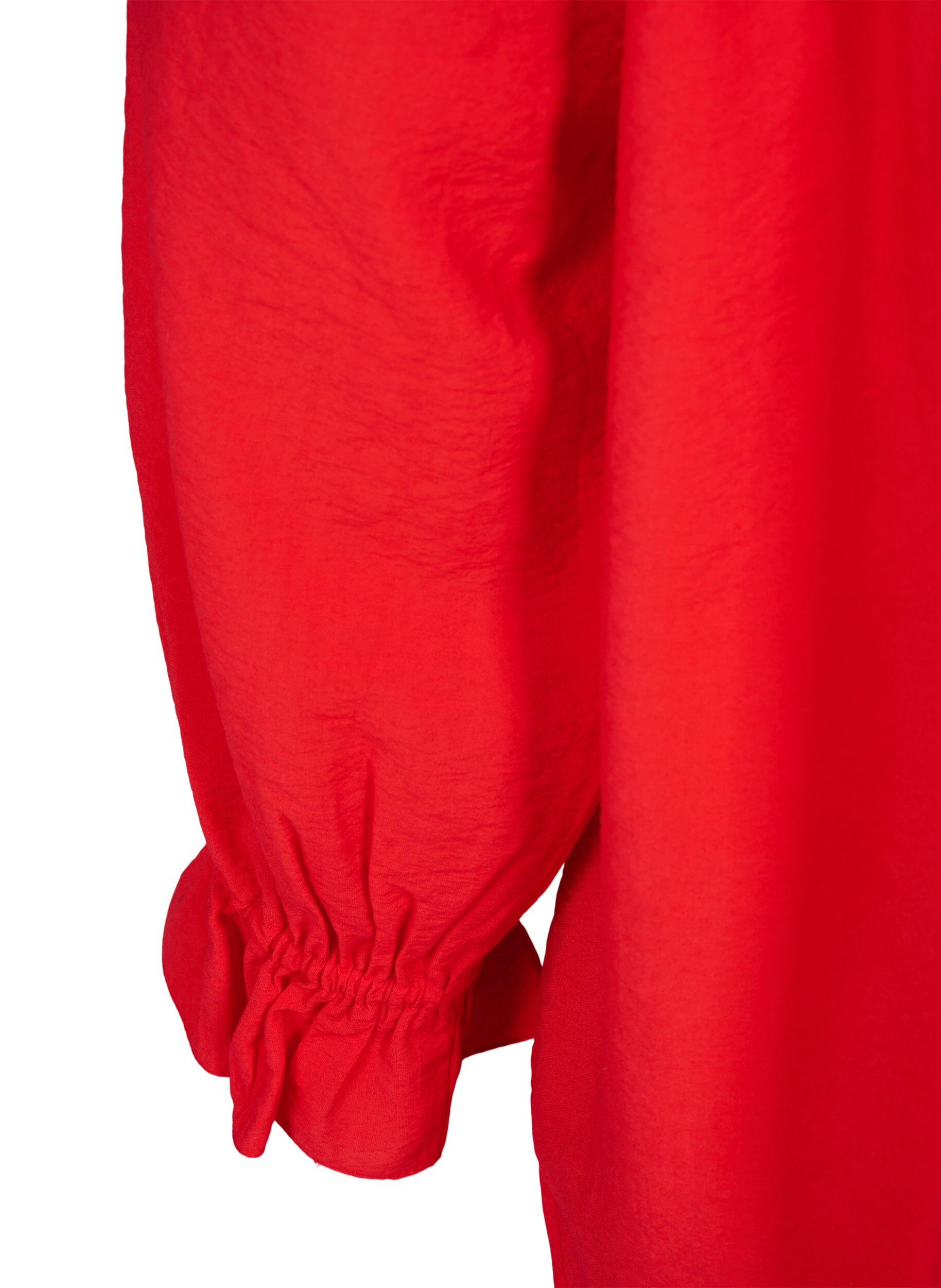 ZizziShirt met lange mouwen en ruchesdetails, Rood, Packshot image number 3