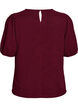 Gestructureerde blouse met korte mouwen, Donker Bordeaux, Packshot image number 1
