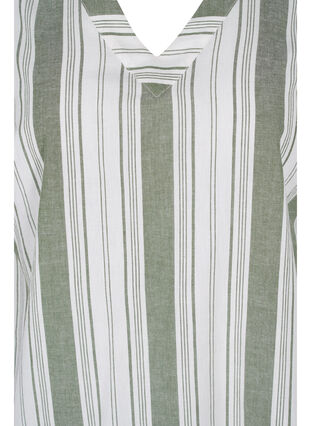Robe en coton rayée à manches courtes, Thyme Stripe, Packshot image number 2