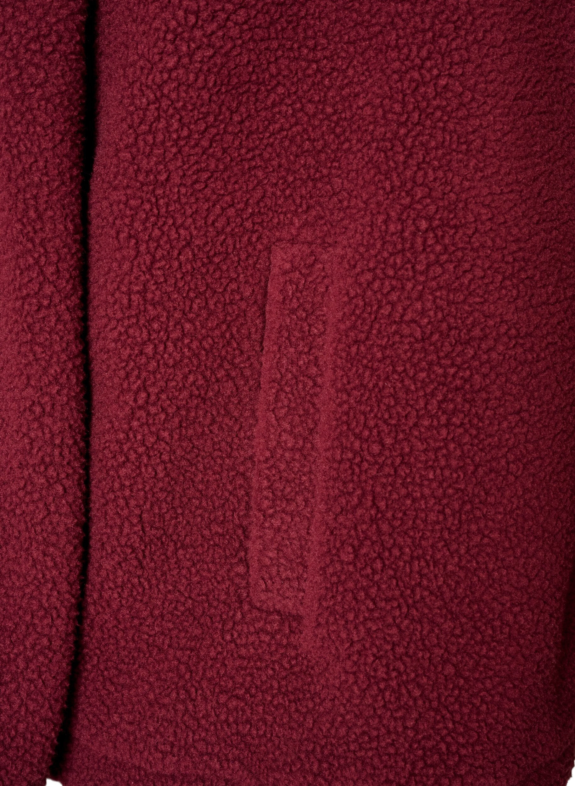 ZizziVeste teddy avec finitions en broderie anglaise et col montant, Bordeaux, Packshot image number 3