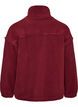 Veste teddy avec finitions en broderie anglaise et col montant, Bordeaux, Packshot image number 1