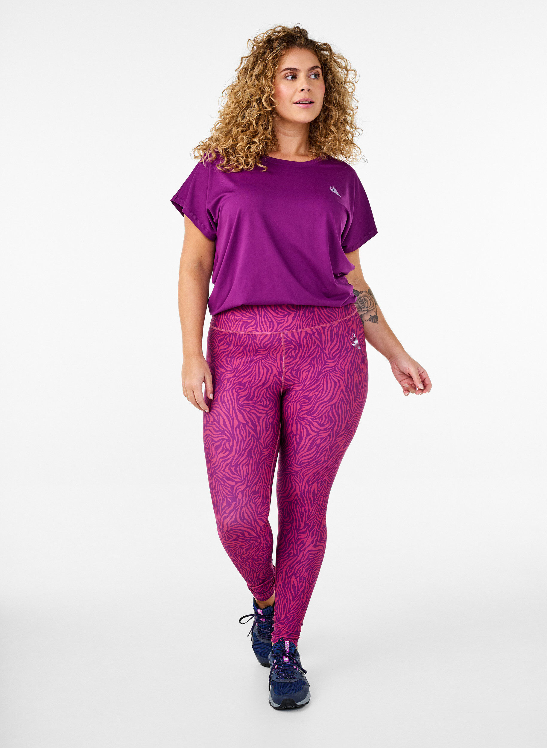 Zizzi7/8 workout leggings met dierenprint, Charisma AOP, Model image number 2