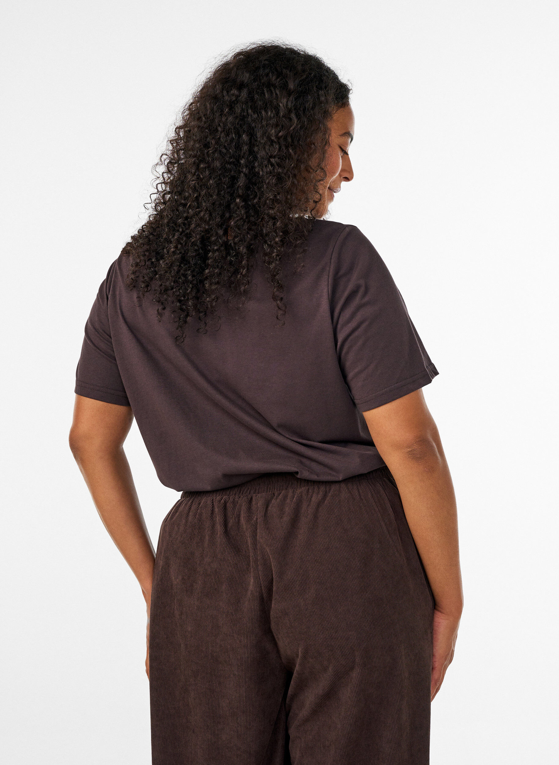 ZizziT-shirt met print, Bruin, Model image number 2