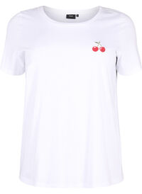 T-shirt en coton avec une cerise brodée