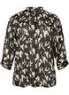 Chemise &agrave; motifs avec col montant et manches 3/4, Noir, Packshot image number 0