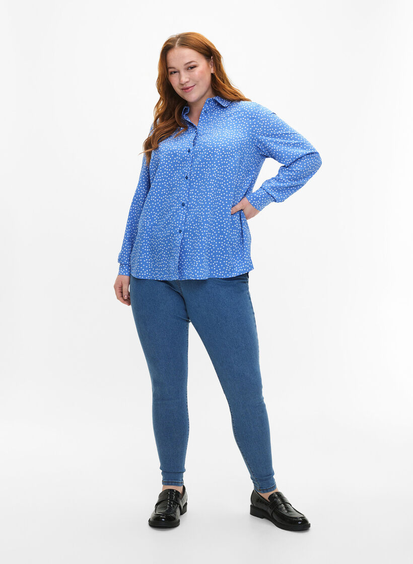 FLASH - Chemise à pois, Marina White Dot, Model image number 2