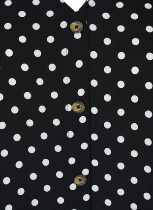 Blouse en viscose imprimée avec boutons, Black Dot, Packshot image number 2