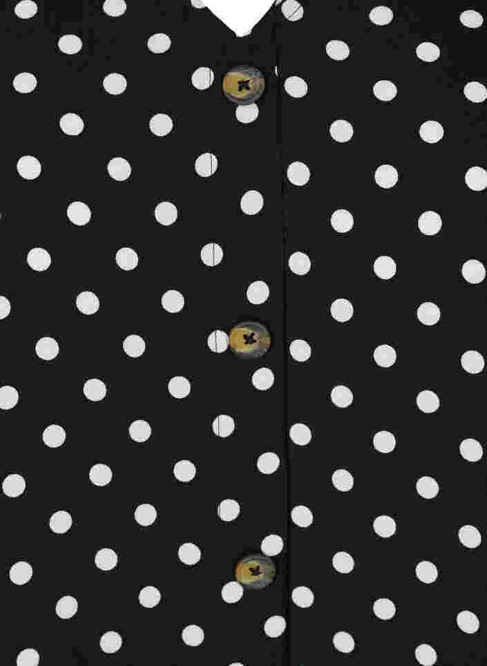 Blouse en viscose imprimée avec boutons, Black Dot, Packshot image number 2