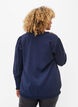 Viscose blouse met lange mouwen en smok, Navy Blazer, Model image number 1