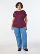 T-shirt met korte mouwen van katoenmix, Rood, Model image number 1