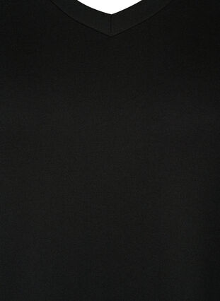 Robe à manches 3/4 et bande, Black, Packshot image number 2