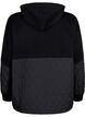 Sweatshirt met capuchon en quilt, Black, Packshot image number 1