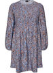 Robe smock&eacute;e en viscose &agrave; imprim&eacute; int&eacute;gral, Bleu Clair, Packshot image number 0