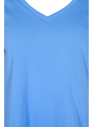 T-shirt basiques 2-pack en coton, Ultramarine/White, Packshot image number 2