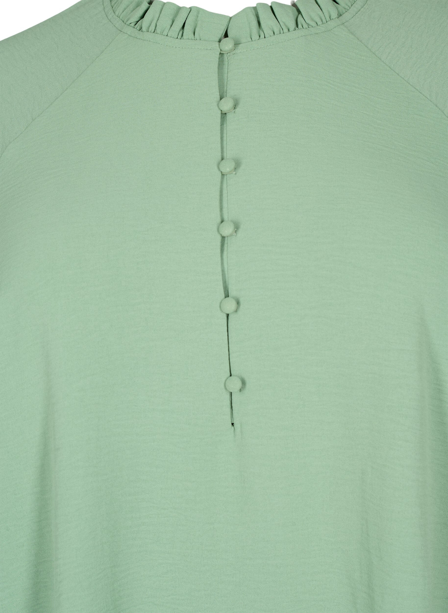 ZizziBlouse met ruches en knopen, Green Bay, Packshot image number 2