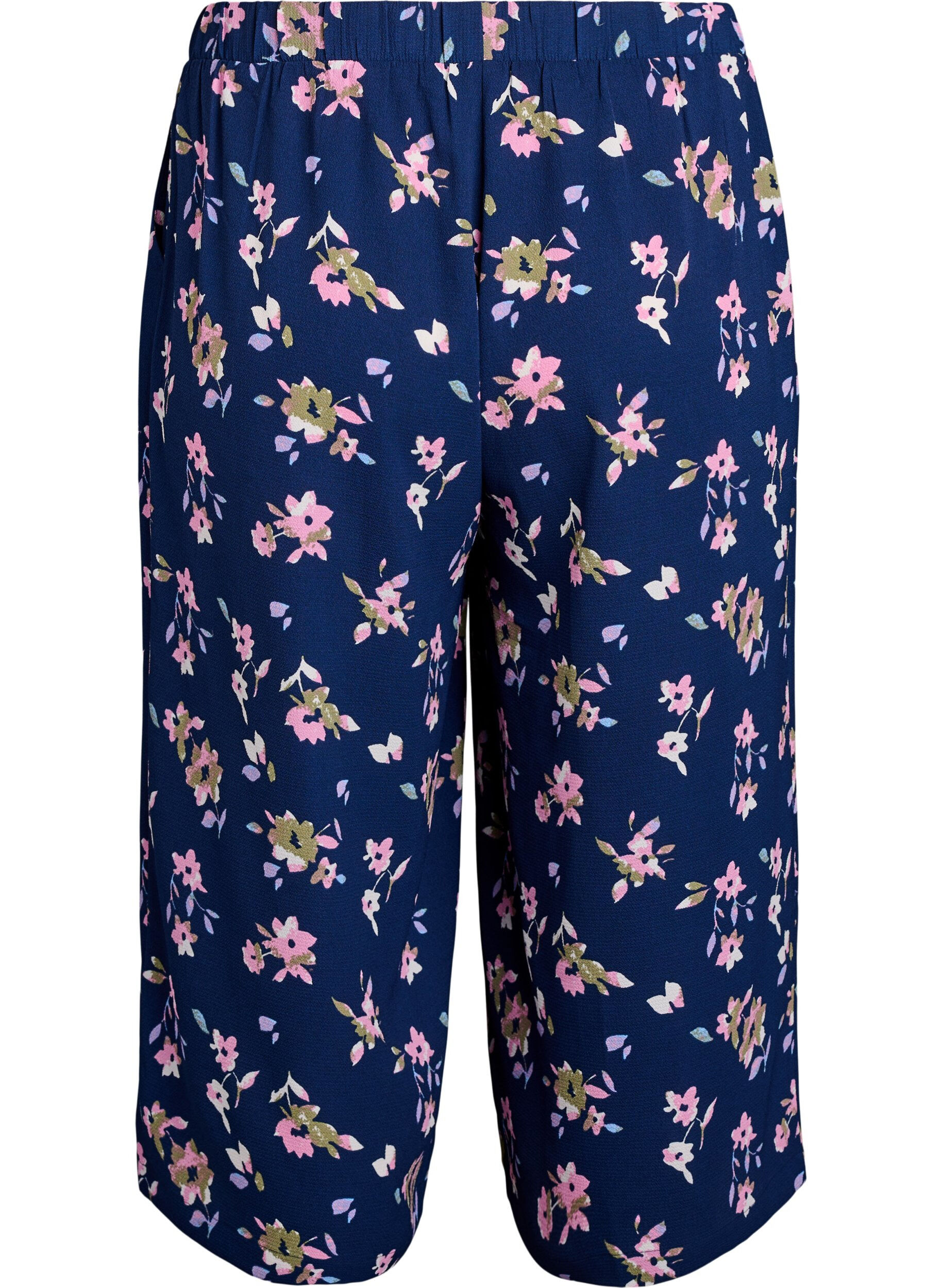 ZizziCulotte broek met print, Blauw, Packshot image number 1