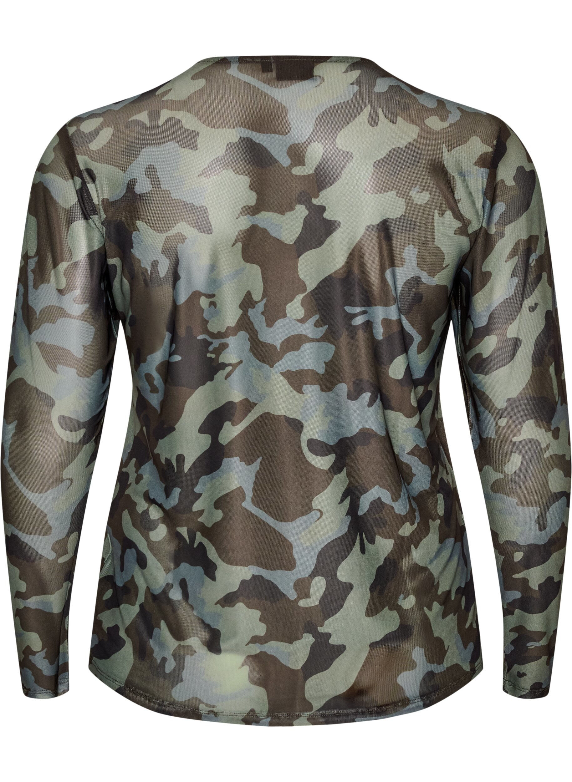 ZizziBlouse en maille avec imprim&eacute;, Vert Kaki, Packshot image number 1
