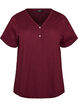 T-shirt dot&eacute; de boutons, Bordeaux fonc&eacute;, Packshot image number 0