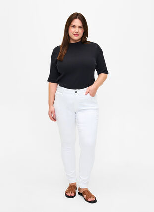 Viona jeans met normale taille, White, Model image number 0