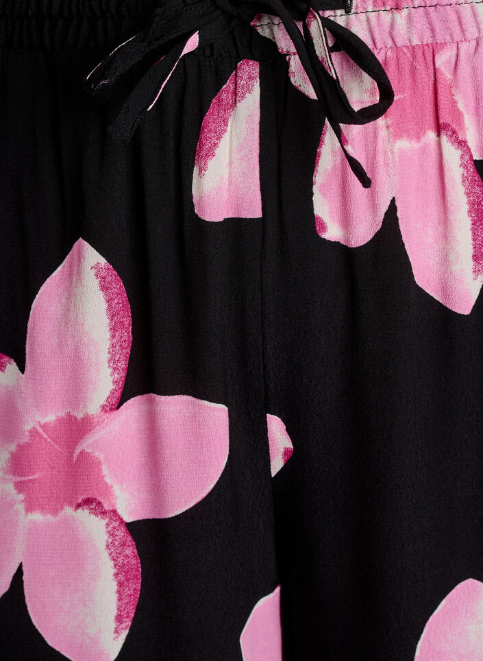 Pantalon ample en viscose avec poches, Noir, Packshot image number 2