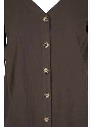 Robe en coton à manches courtes avec boutons, Khaki Green, Packshot image number 2