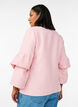 Boucl&eacute; jasje met ruchesdetails, Roze, Model image number 2