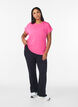 Effen gekleurd trainingsshirt, Roze, Model image number 1